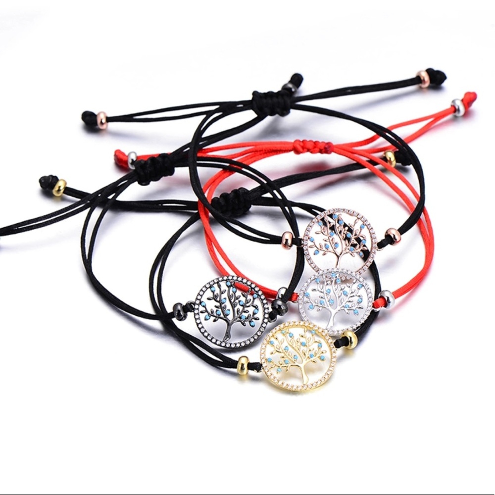 Tree of Life luck String Bracelet gold or silver